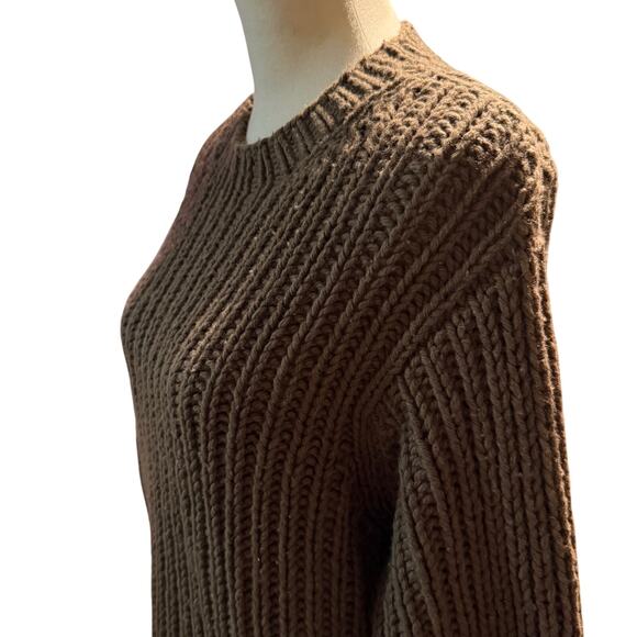J.Crew Handknit Lambswool & Cashmere Blend Sweater, Brown, Women's Large - Picture 3 of 6